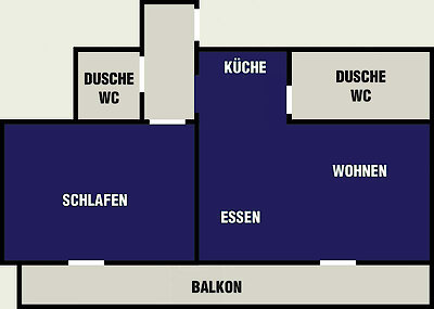 Grundriss Ferienwohnung Rosengarten